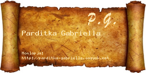 Parditka Gabriella névjegykártya