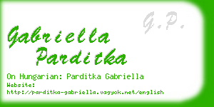 gabriella parditka business card